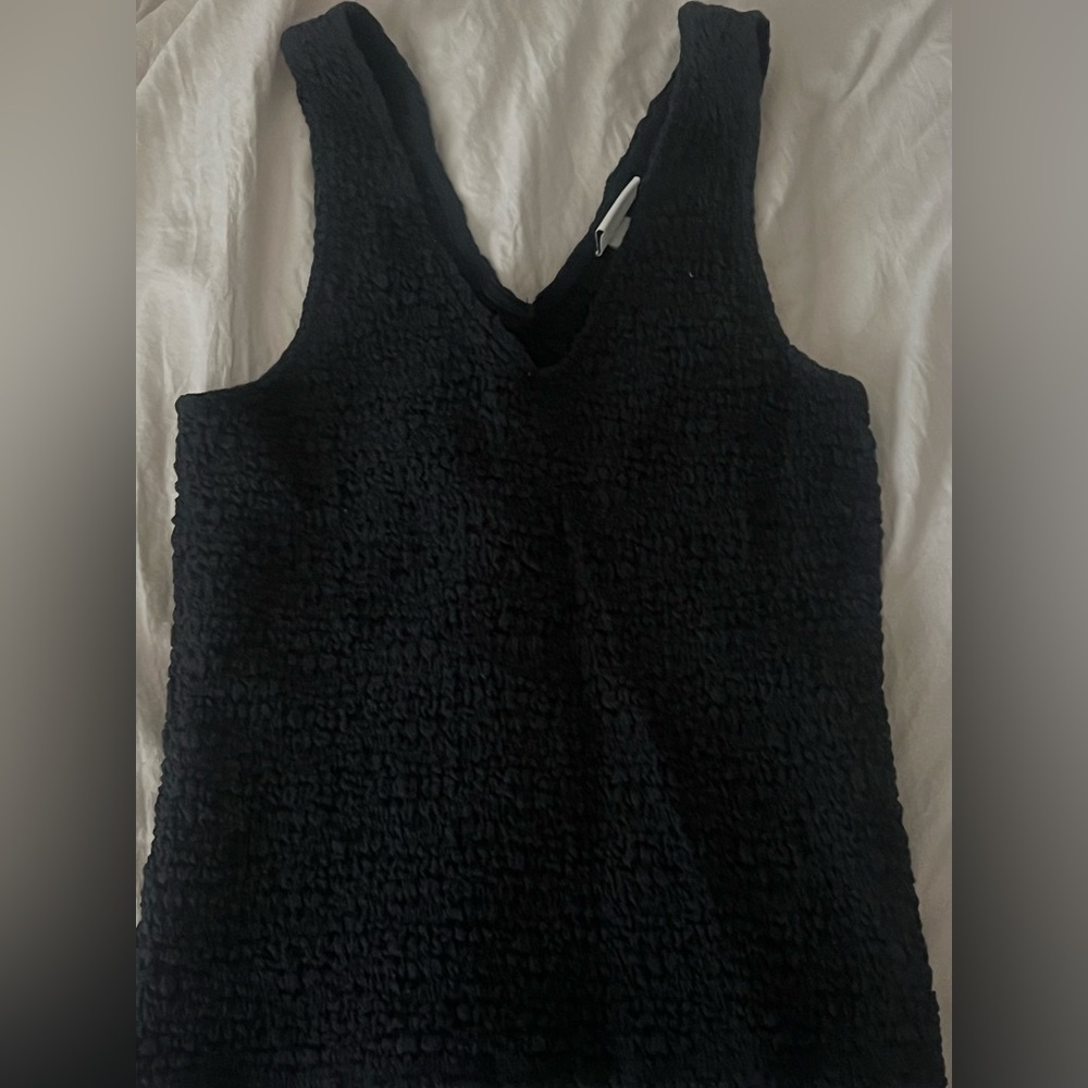 A New Day Black Textured Sleeveless Top